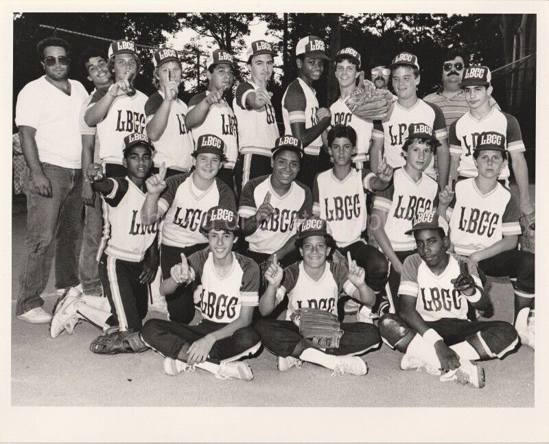 Baseball Champs 8 x 10 FOUND Photo Poster painting Vintage bwGroup Portrait 94 14