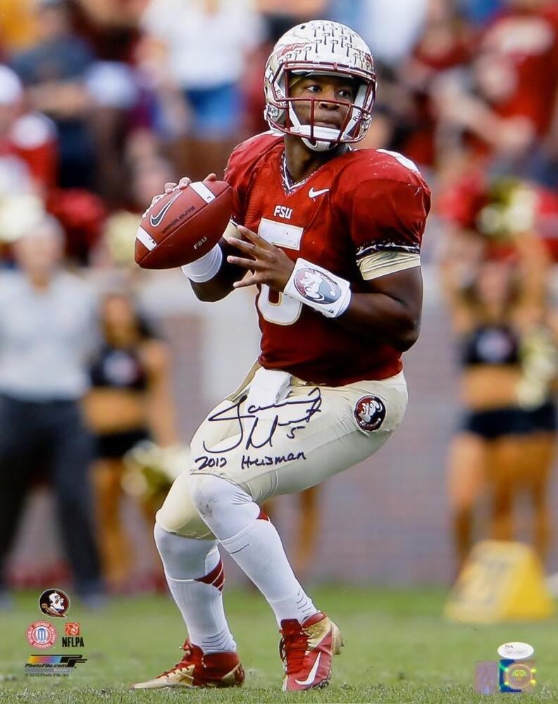 Jameis Winston Heisman Signed Seminoles 16x20 Passing PF Photo Poster painting- Winston Hologram