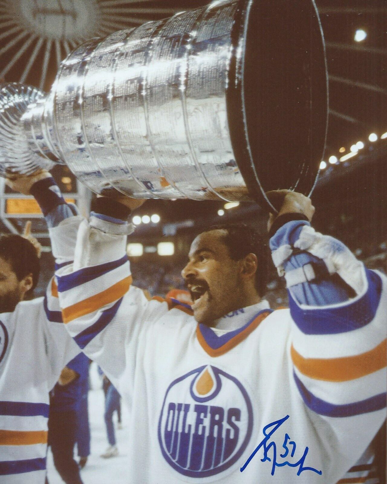 Grant Fuhr Signed 8x10 Photo Poster painting Stanley Cup Edmonton Oilers Autographed COA