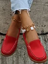 Plain Color Casual Loafers Flats