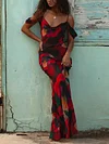 Gauze Tie Dye Condole Belt Maxi Dress