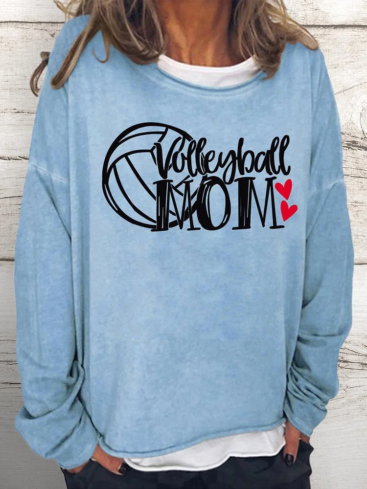 Volleyball mom Women Loose Sweatshirt-Annaletters