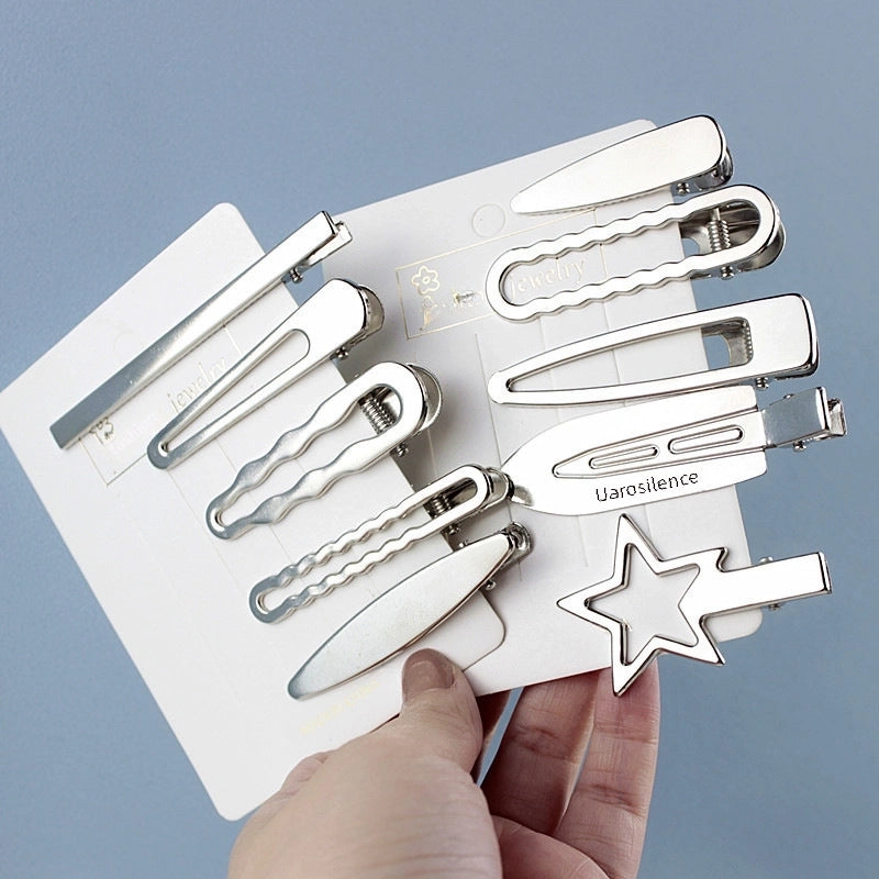 Y2g Hairpin Metal Sweet Cool Bangs Hairpin Makeup Hair Accessories Forehead Broken Hairpin Simple Clip New Female