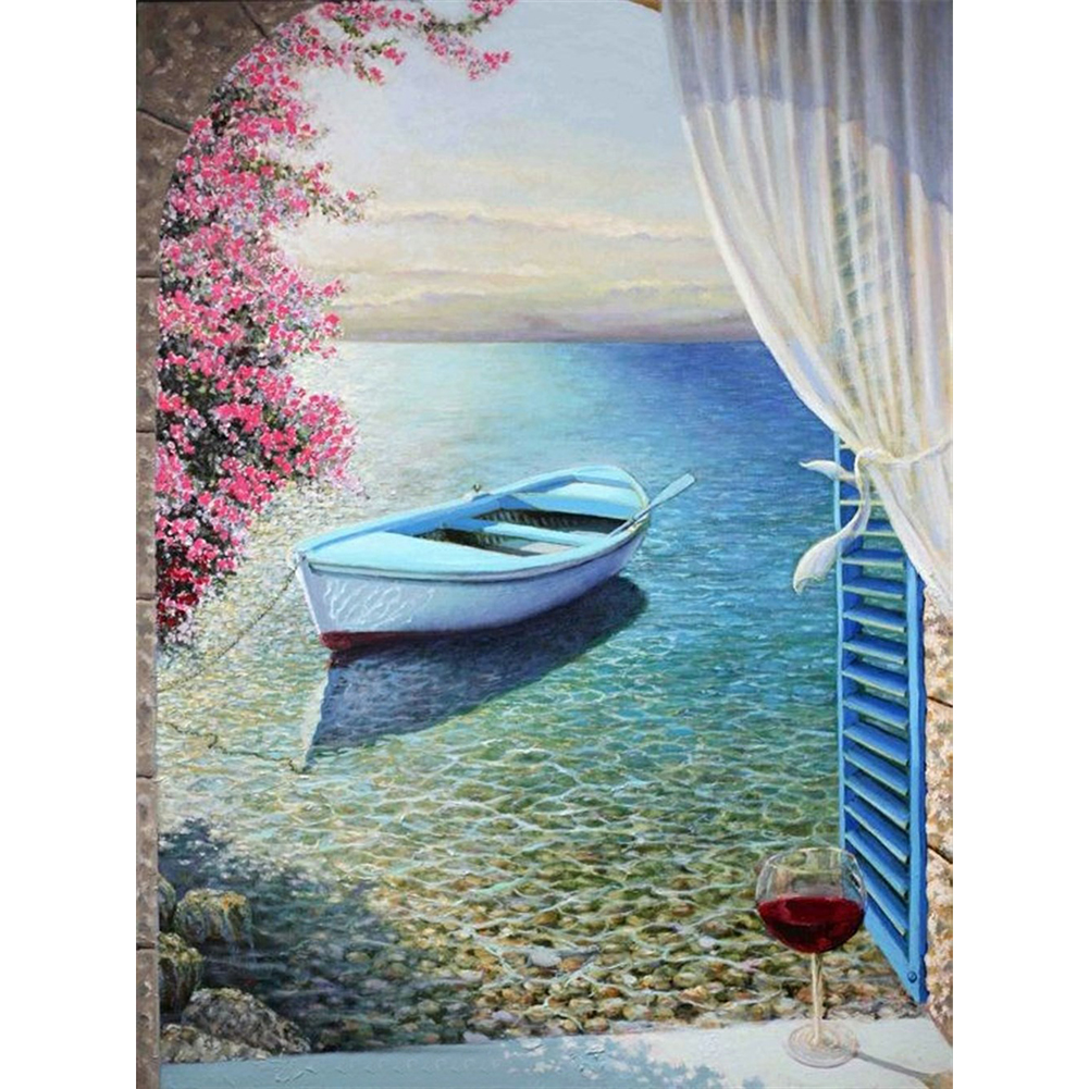 

30*40CM - Round Drill Diamond Painting - Ship, 501 Original