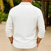 Men's Workwear Multi-pocket Short-sleeved Shirt Cotton and Linen Casual Shirt