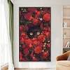 (40*70cm)DIY Full Round Drill Diamond Painting-Rose Cat