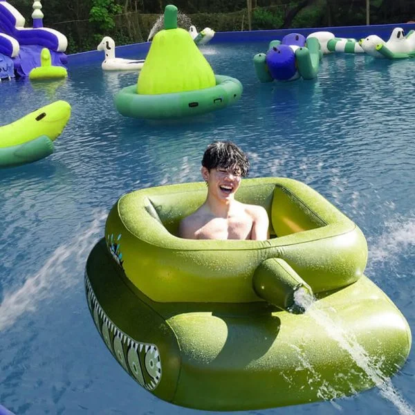 Inflatable Tank Pool Float With Water Cannon - vzzhome