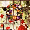 Pumpkin Wreaths DIY Acrylic 5D Crystal Diamond Gem Art Hanging Ornament