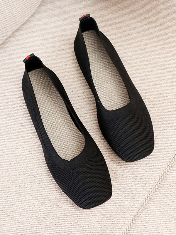 Breathable Solid Color Flat Shoes