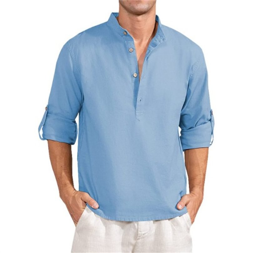 Men's Linen  Casual T-Shirt