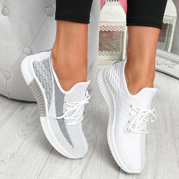 Cilool Shoes Susiecloths Breathable Lightweight Lace-Up Sneakers
