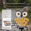 LED Solar-Powered Wall Lamp Hollow Out Wall Decoration Light Wrought Iron Decorative Light IP65 Waterproof Solar Ambient Landscape Lights for Villa Garden Courtyard Decor