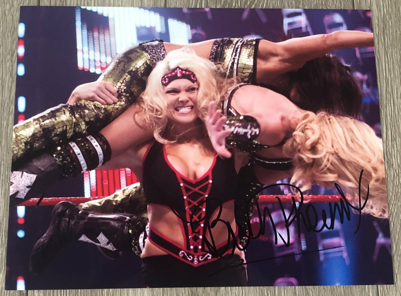 BETH PHOENIX GLAMAZON SIGNED AUTOGRAPH WWE DIVAS RAW 8x10 Photo Poster painting B w/EXACT PROOF