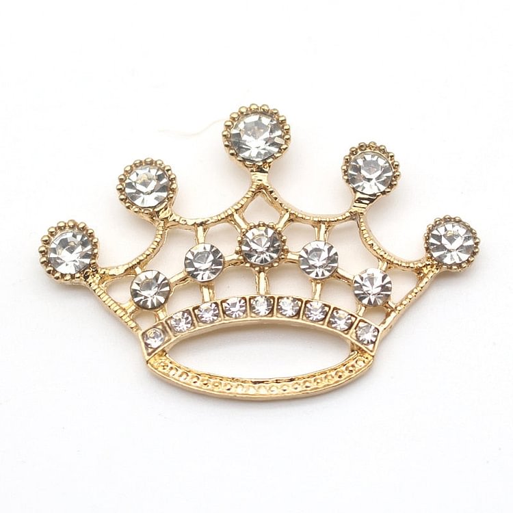 New 36*51MM 2Pcs/Lot Alloy Crown Rhinestone DIY Exquisite Wedding Clothing Accessories