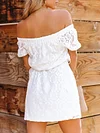 Lace Off-The-Shoulder Mini Dress
