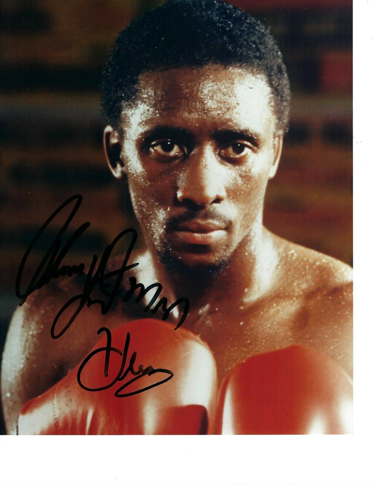 THOMAS HEARNS 8X10 SIGNED Photo Poster painting BOXING PICTURE AUTOGRAPHED TOMMY HITMAN