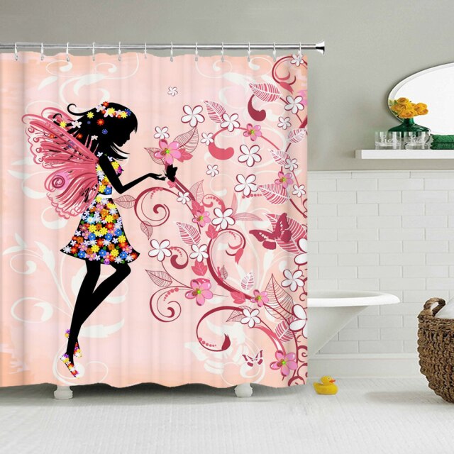 

Shower Curtain – Butterfly Flower-180*180cm, 501 Original