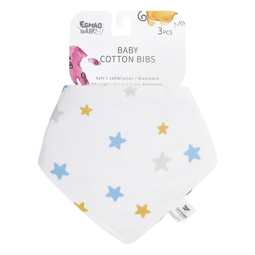 Egmao Baby Bandana Bibs Super Absorbent - Little Stars