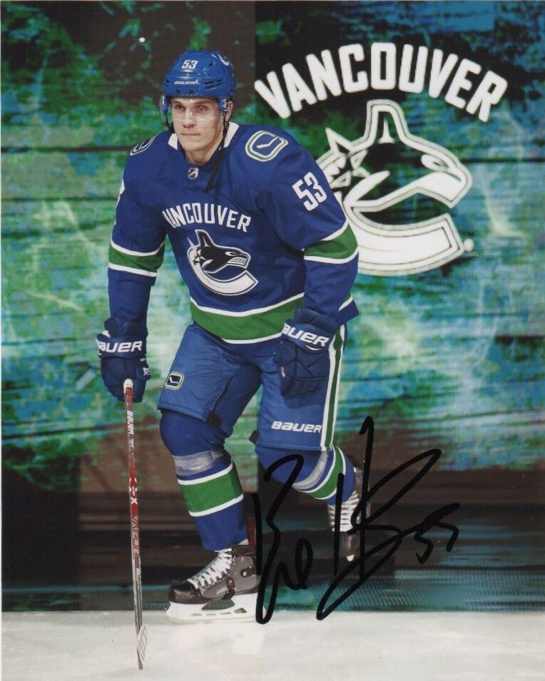 Vancouver Canucks Bo Horvat Signed Autographed 8x10 NHL Photo Poster painting COA B1