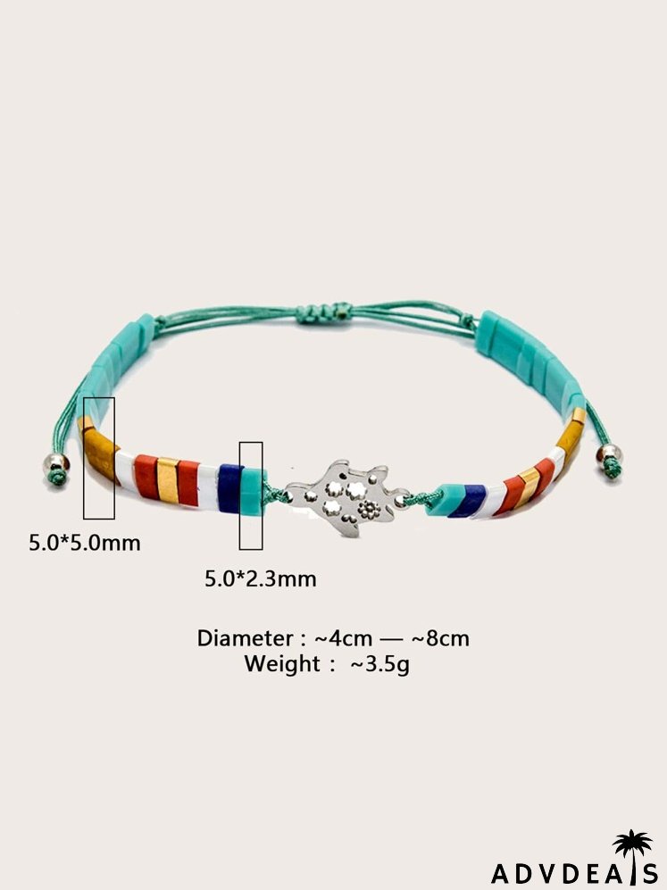 Color Block Hollow Out Bracelet