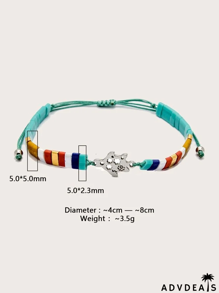 Color Block Hollow Out Bracelet