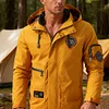 Men's Casual Jacket Parka Autumn and Winter Hooded Men's Coat Solid Color Outdoor