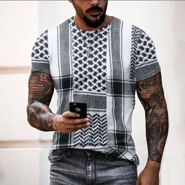 Men's We Hope Peace Forever Print Casual T-Shirt