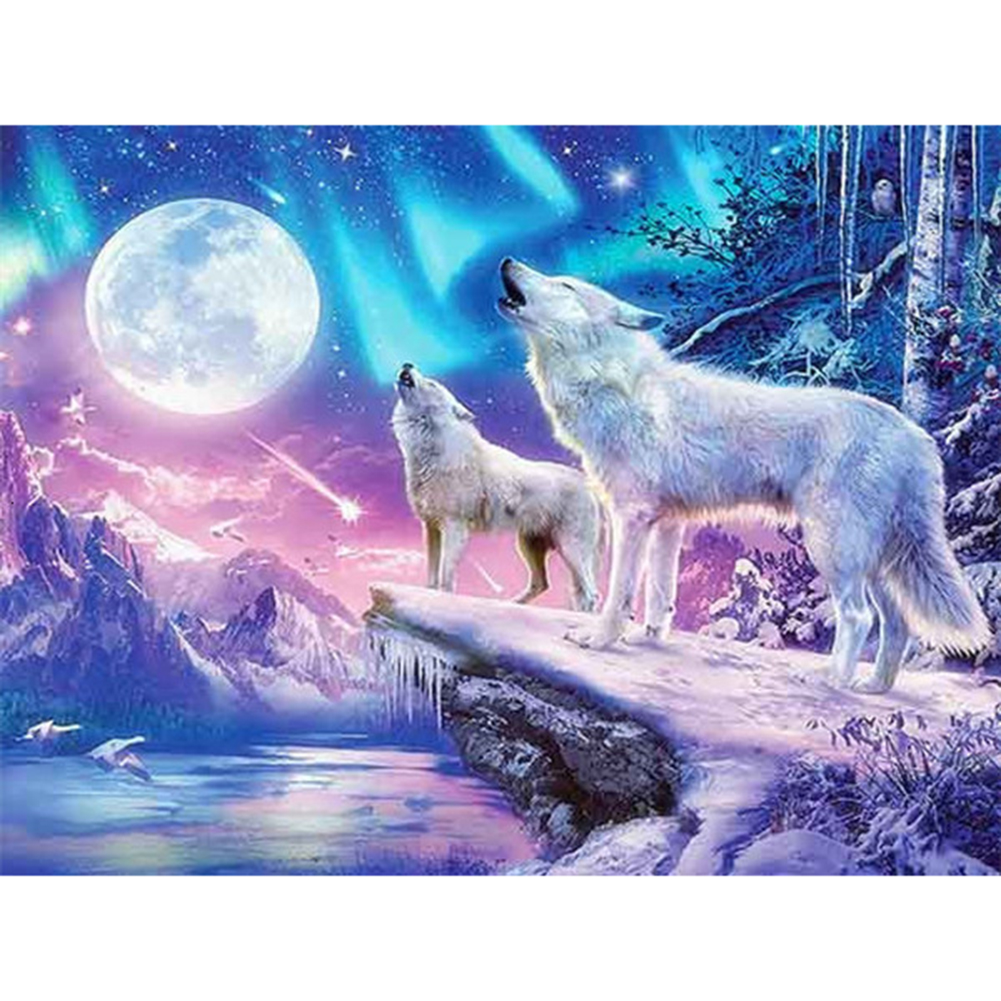 

50*40CM - Square Drill Diamond Painting - Wolf, 501 Original