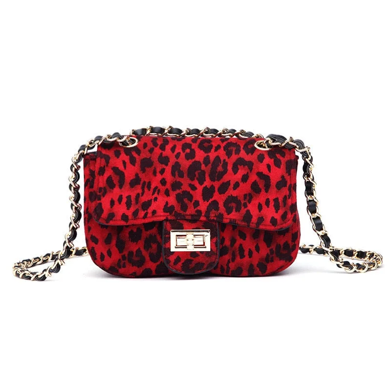 Mini Women Handbag Lock Leopard Small Square Bag Women Chain Shoulder Messenger Bag Luxury Evening Bag Clutch Mobile Phone Bags