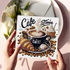 (US Local)6Pcs Coffee Afternoon Tea DIY Diamond Painting Card Diamond Drawing Card