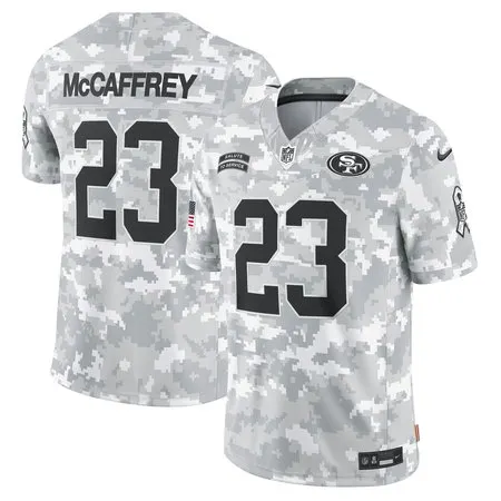 Men's San Francisco 49ers Christian McCaffrey  Arctic Camo 2024 Salute to Service Limited Jersey