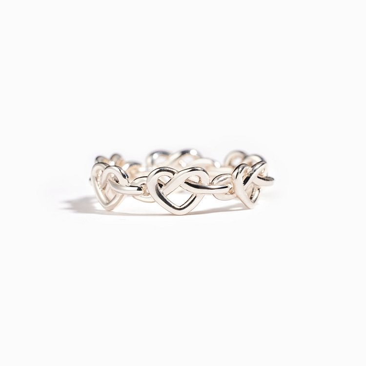Love Infinity Heart Knot Ring