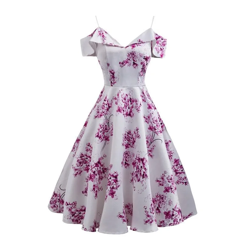 Floral Cold Shoulder Dress SP13874