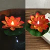  Water Floating Lotus Flower Led Candle Tealight Artificial Lotus Flowers for Water, Lights Waterproof Flame Less Floating Led Candle, Lotus for Home Decoration Floating Flowers