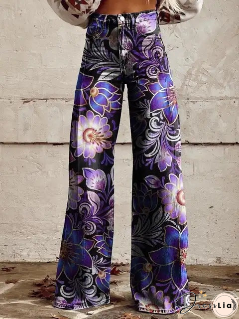 Skinny colorful flowered Loose Pant
