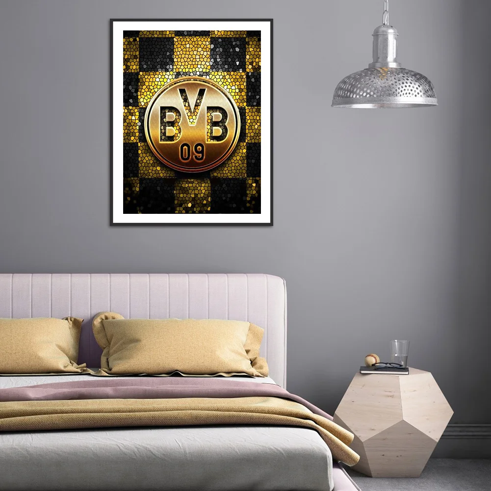 Diamond Painting - Full Round Drill - Dortmund Badge(30*40cm)