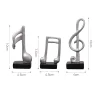 Lovely Musical Note 3PCS Set Home Studio Store Table Decor Prop