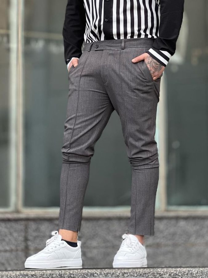 Men's Elegant Grey Pants