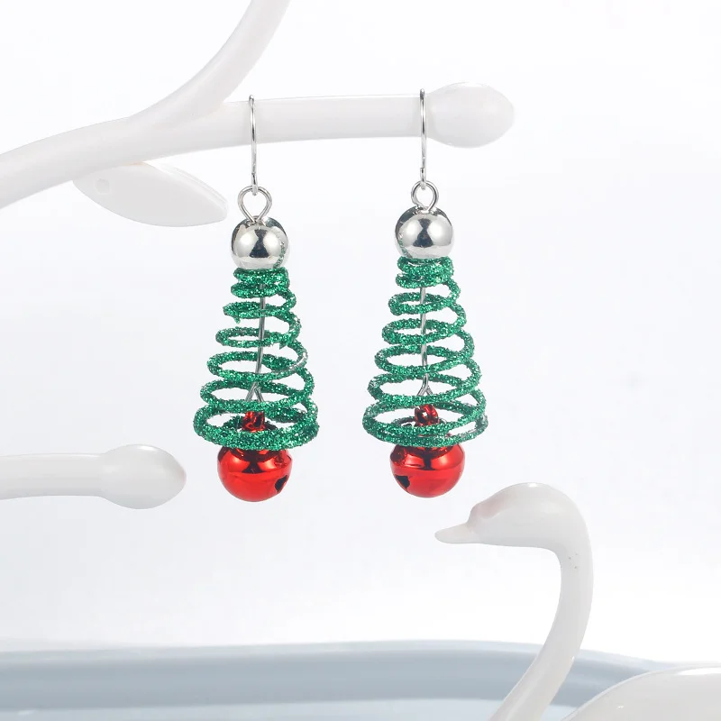 Christmas Creative Ornaments Tree Earrings