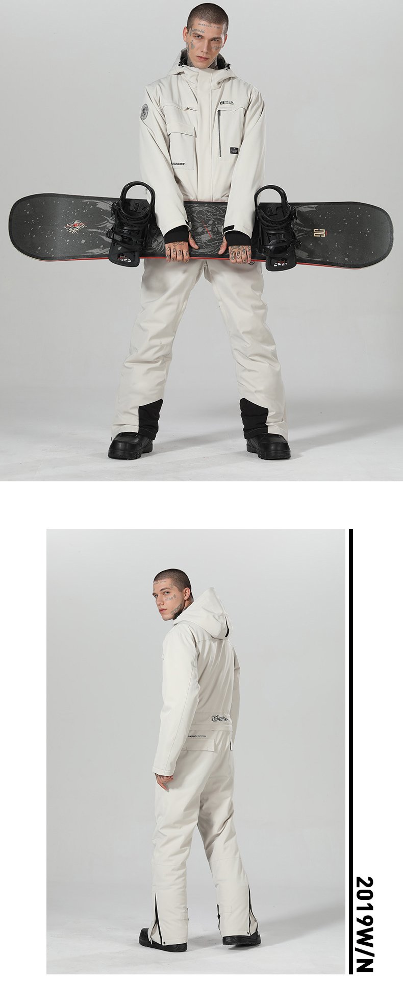 High Experience Winter Snowsports Stylish One Piece Snowboard Suits