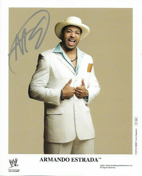 WWE ARMANDO ESTRADA P-1194 HAND SIGNED AUTOGRAPHED 8X10 PROMO Photo Poster painting WITH COA 1