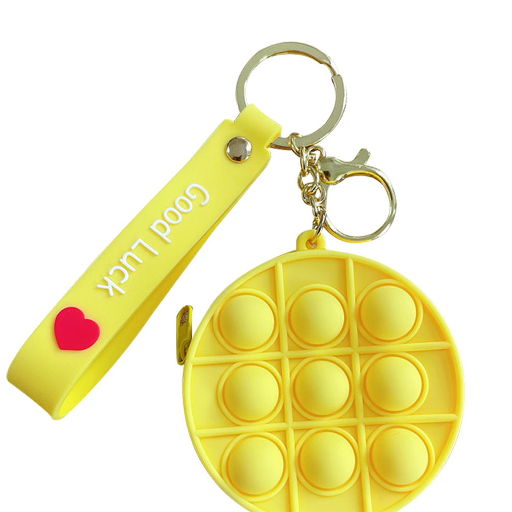 

Silicone Push Bubble Coin Purse Keychain Stress-Relieve Kids Sensory Toy, 501 Original