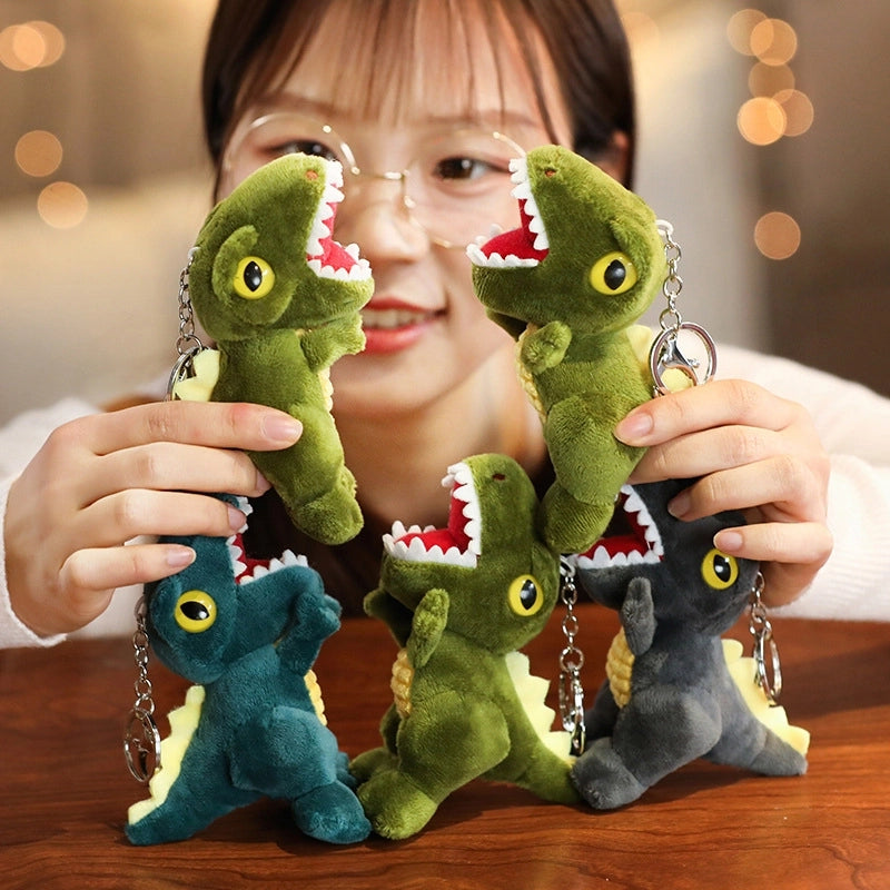 Creative Dinosaur Plush Toy Tyrannosaurus Rex Toy Keychain Bag Pendant Small Doll Machine Doll