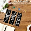 3Pcs DIY Pearl Painting Butterfly Bookmark with Butterfly Pendant Home Office Supplies Gift for Book Lovers
