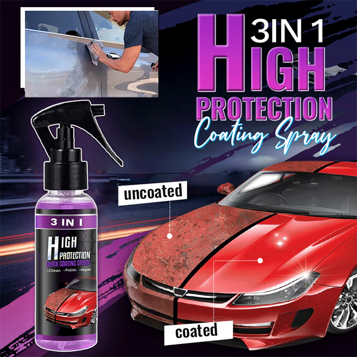 3-IN-1 Hoher Schutz Schnelles Auto-Beschichtung Spray（🚙 geeignet für alle Farben Autolack）