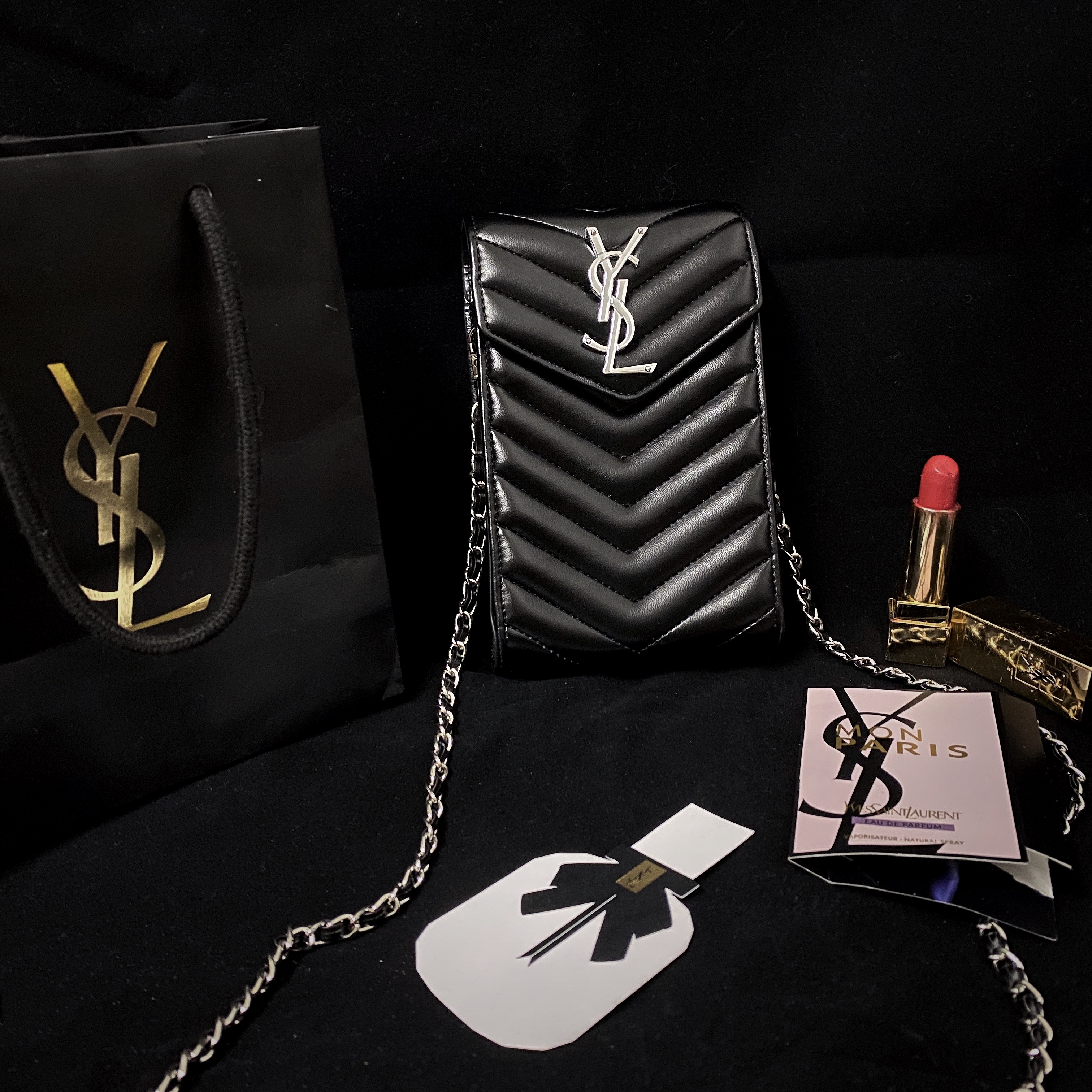 YSL Saint Laurent Loulou Satchel Elegant Phone Crossbody Bag Tote