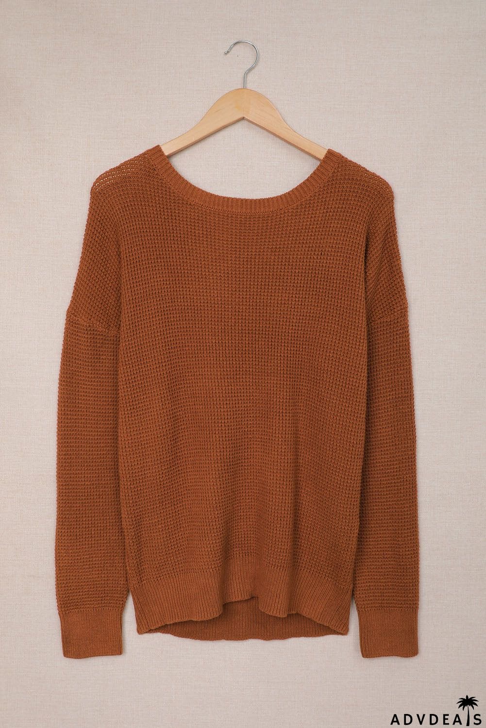 Cross Back Hollow-out Sweater