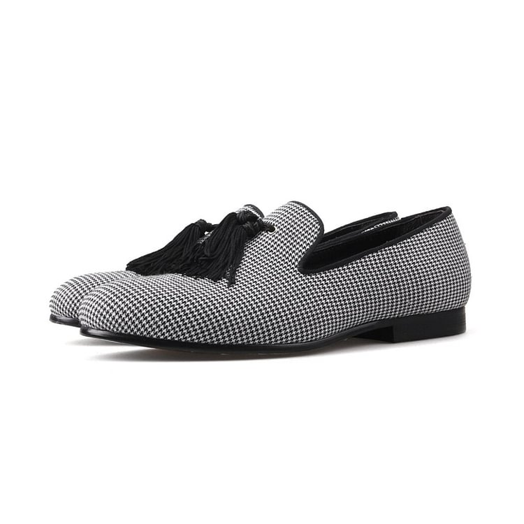 Maximo Canvas Tassel Loafers