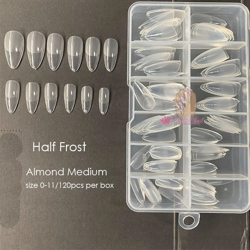 120pcs/box Instant Soft Gel Nail Tips Sculpted Coffin Stiletto Full Cover Press On Nail Tips Soak Off Salon Custom Nails-Nail Inspo
