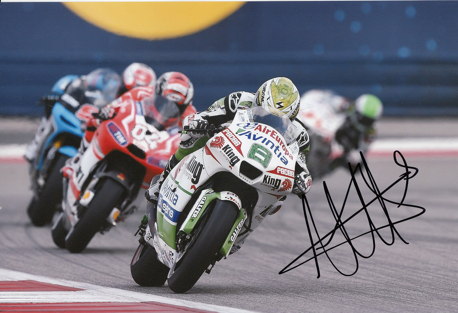 Hector Barbera Hand Signed Avintia Racing 12x8 Photo Poster painting MotoGP 2014.